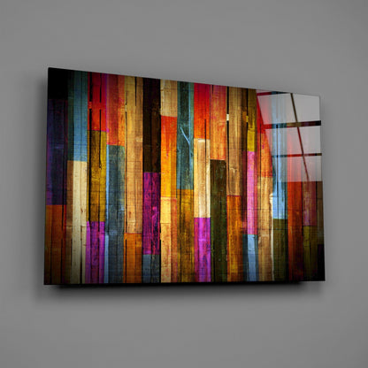 Painted Wood Glass Wall Art