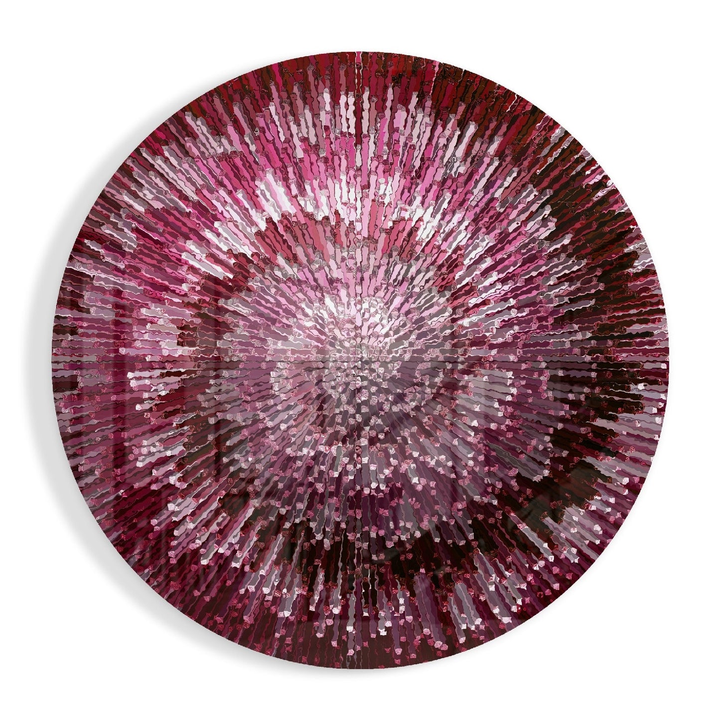 Ruby Helix Glass Wall Art