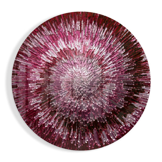 Ruby Helix Glass Wall Art
